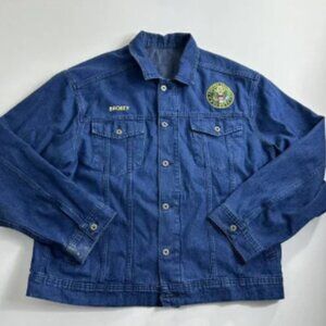 Vintage United States Army Denim Trucker Jacket Size 2XL‎ Blue Army Patches